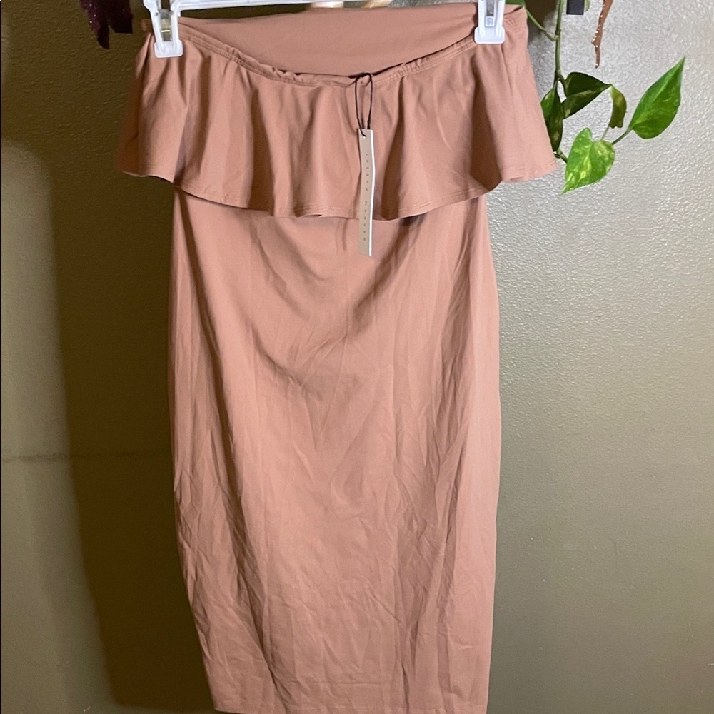 Susana Monaco Strapless Tan Dress - Picture 2 of 5